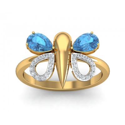 Asmara Blue Topaz & Diamond Ring